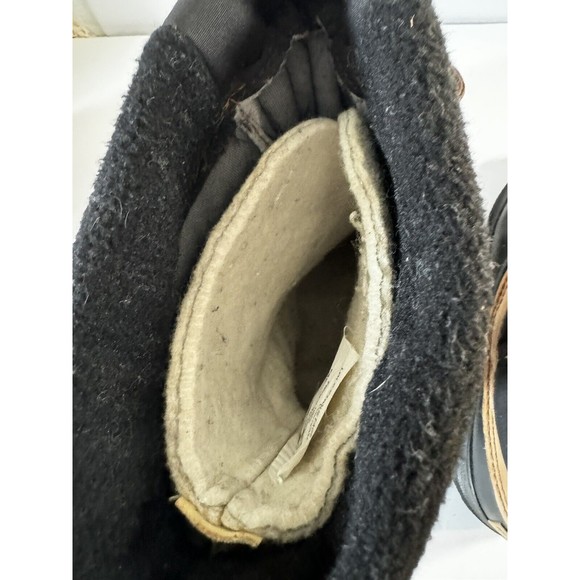 Sorel Kaufman Caribou Snow Boots Made in Canada Women's US 8 Excellent Black Tan - Picture 9 of 12